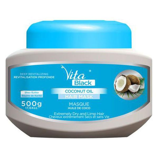 Vita Black Health & Beauty Vita Black Coconut Oil Hair Mask 500g