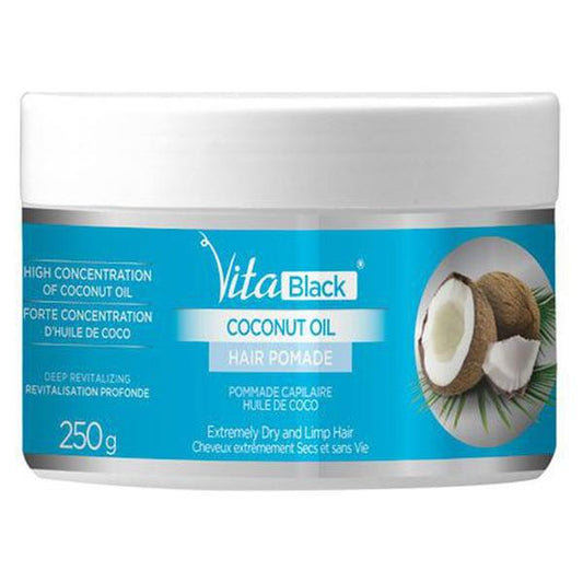 Vita Black Health & Beauty Vita Black Coconut Oil Hair Pomade 250Ml