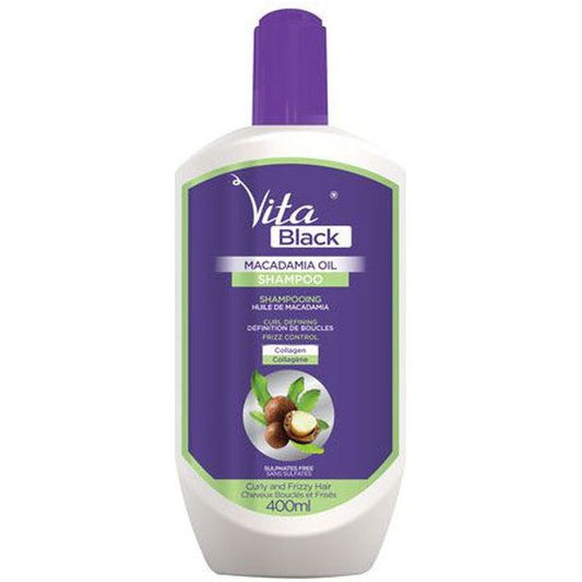 Vita Black Health & Beauty Vita Black Macadamia Oil Shampoo 400Ml