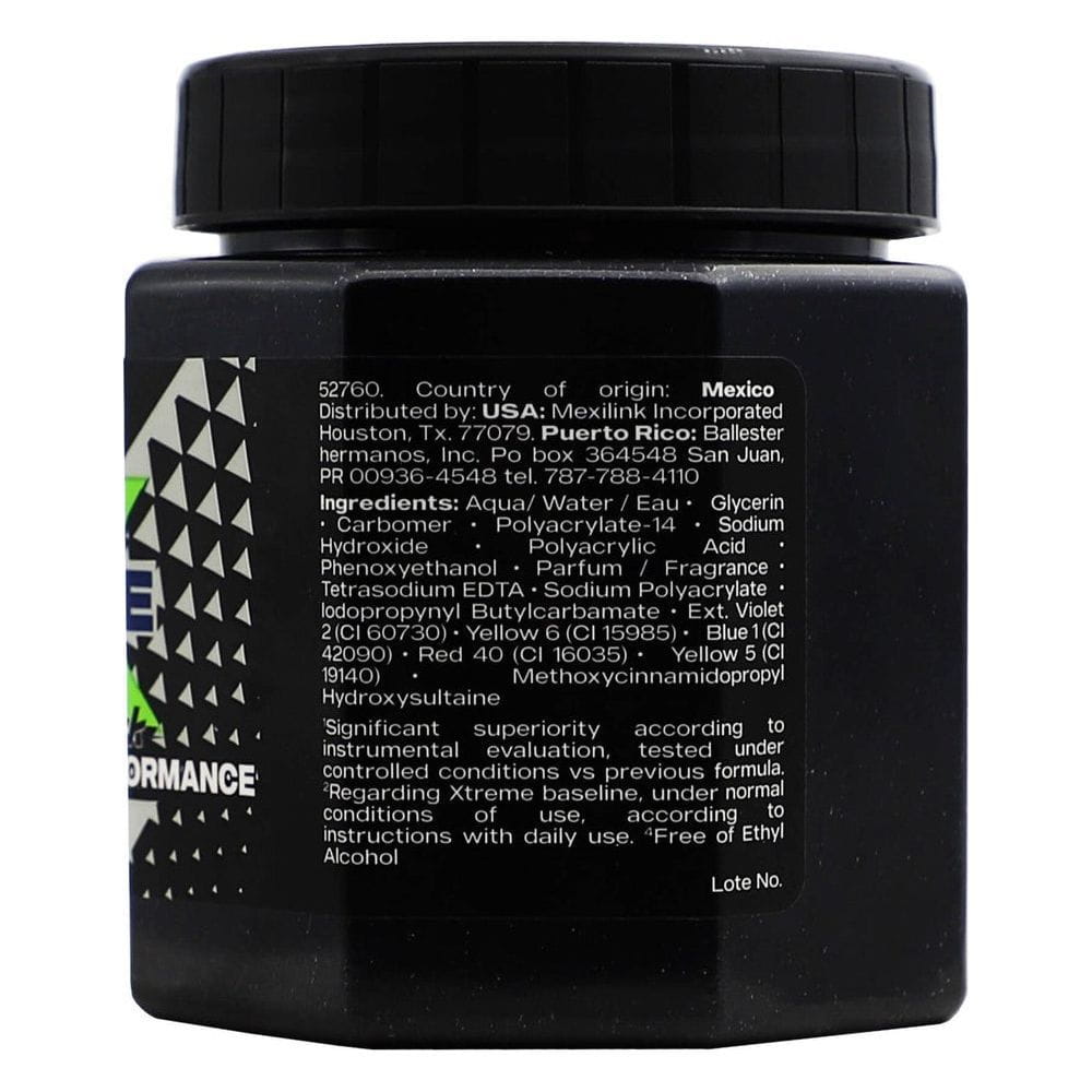 Xtreme Health & Beauty Xtreme Reaction UV Protection Hair Styling Gel Black Performance 8.82oz/250g